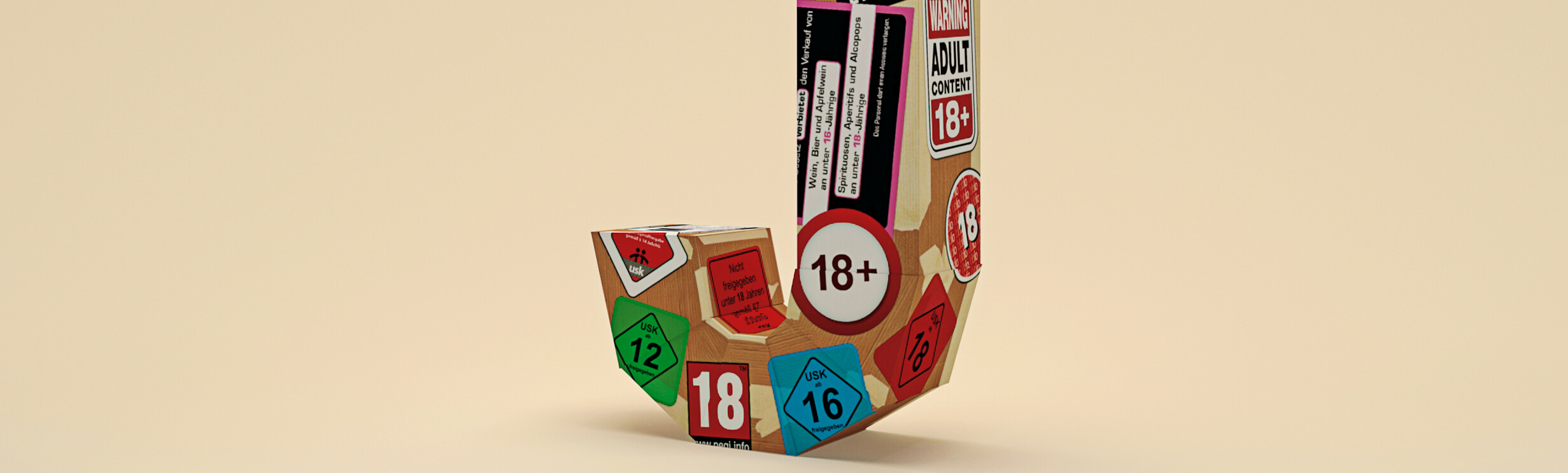 Buchstabe J symbolhaft umgesetzt